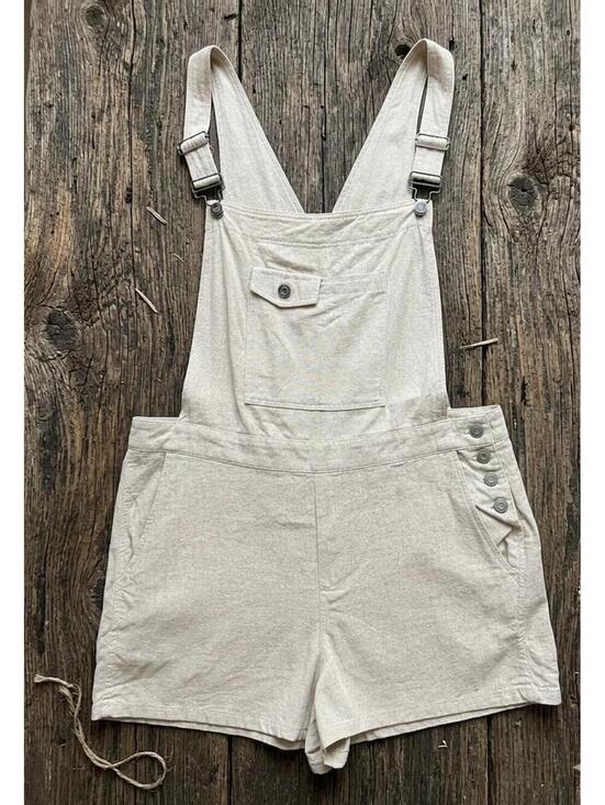 April Kiss Pants - Linen Short Overall, Size L  April Kiss